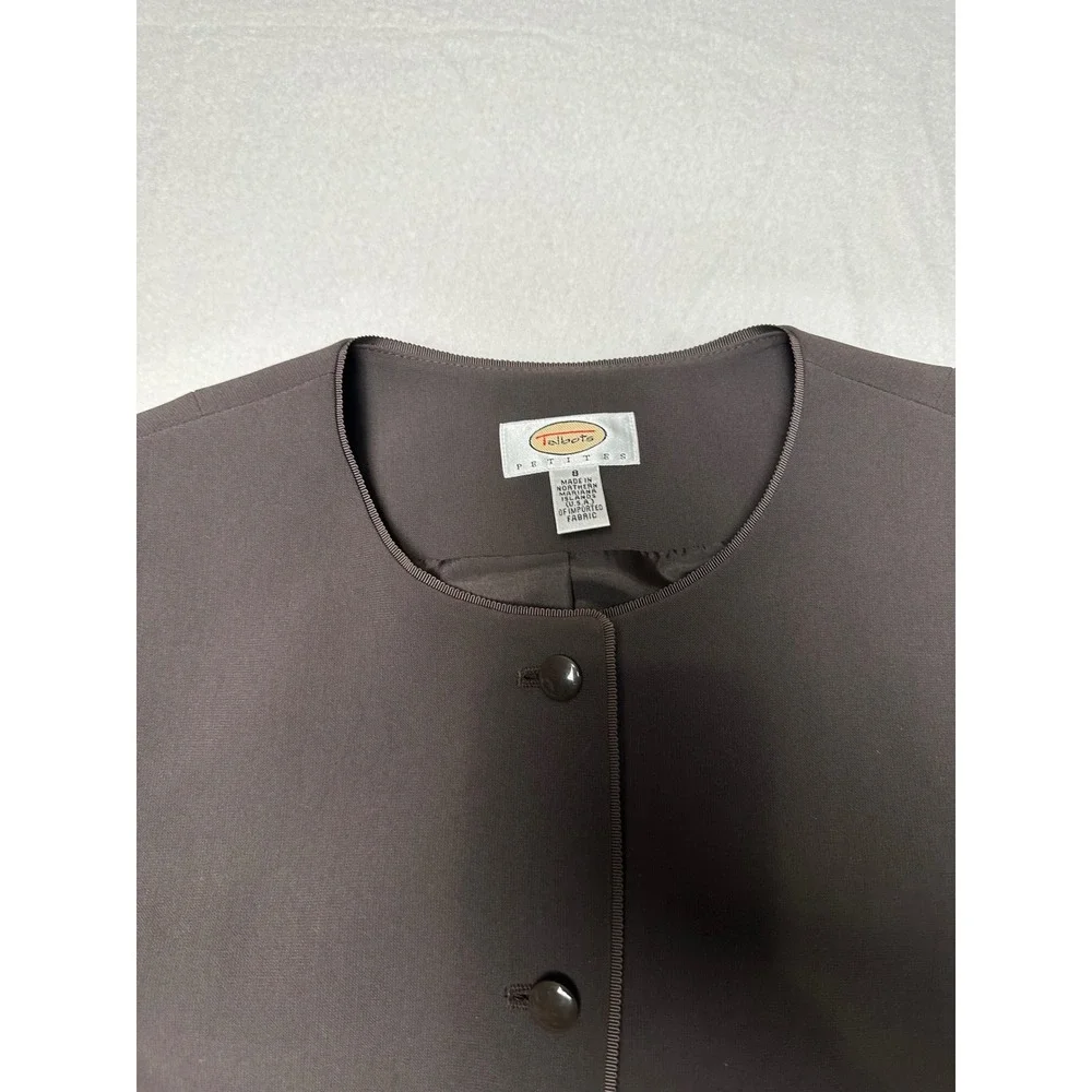 Talbots Petite Brown Blazer Jacket Career Business Casual‎ Workwear